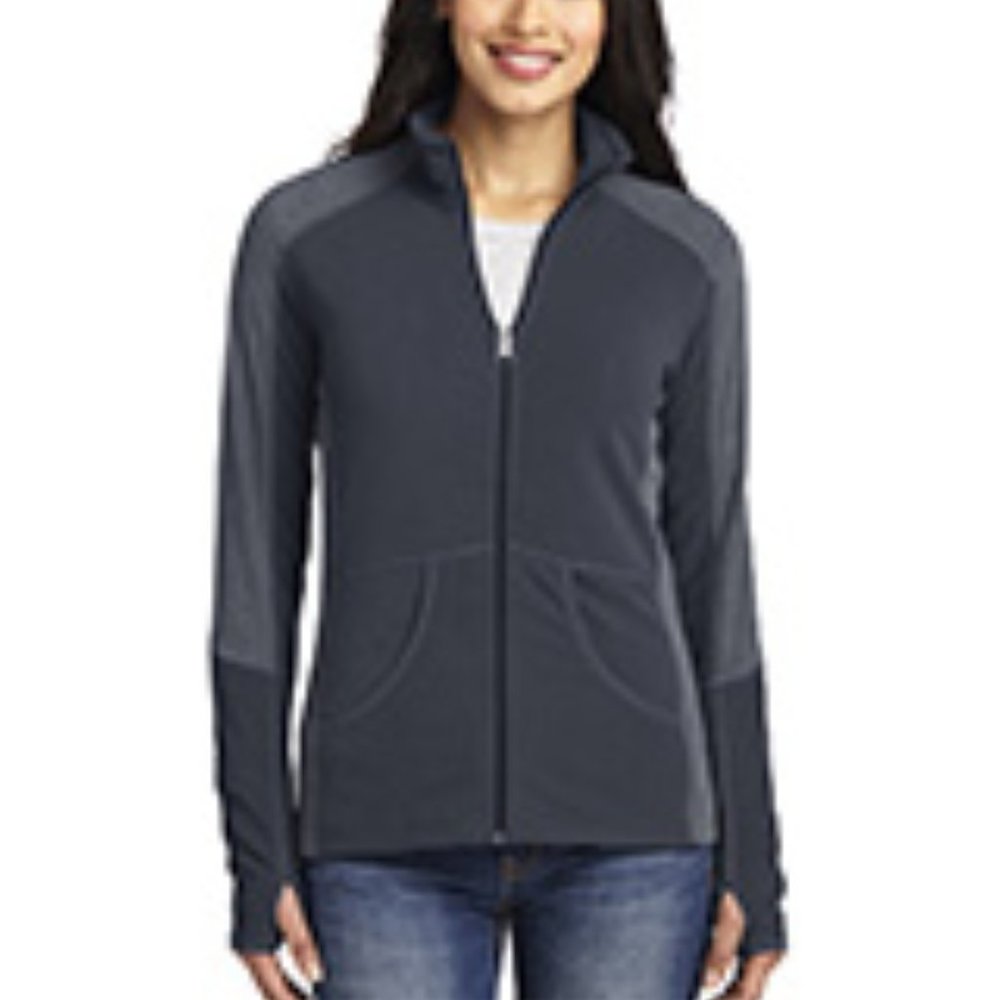Women's Color-Block Microfleece Jacket size medium NWOT